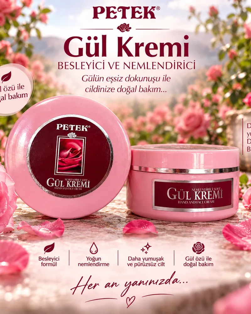 Petek Petek besleyici nemlendirici gül özlü bakım kremi